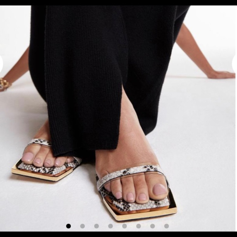 Good American Python Sandals Size 8.5 - image 2